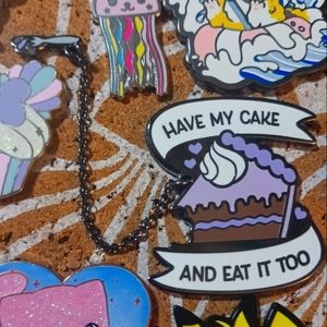 Purple 'Have My Cake' | NattyCat Pin Club Exclusive | Soft Enamel Pin